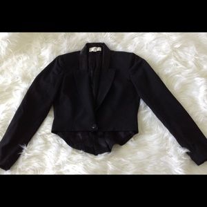 Vintage Christian Dior Black Tuxedo Blazer Size 6